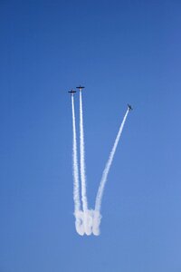 Sky plane smoke photo