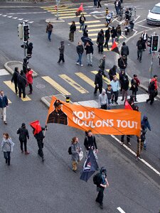 Rally crowd protest