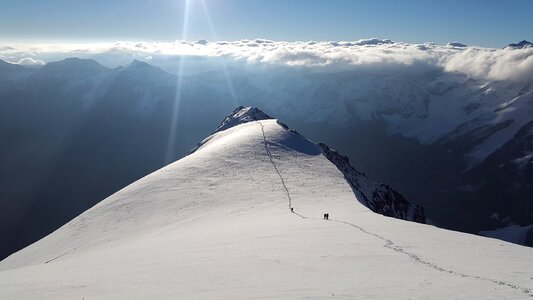 Alpine mountains snow photo