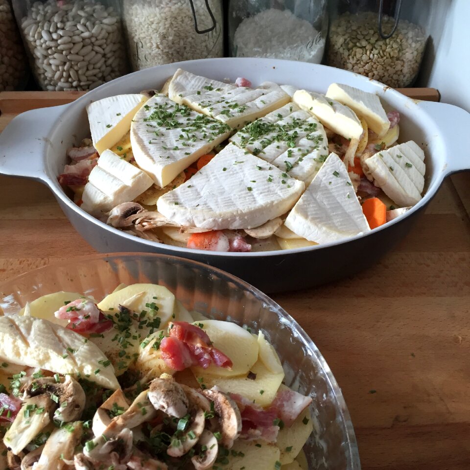 Cheese tartiflette kitchen