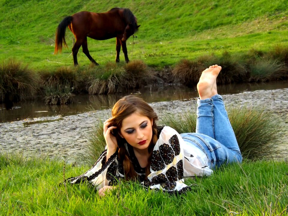 Grass lake meadow
