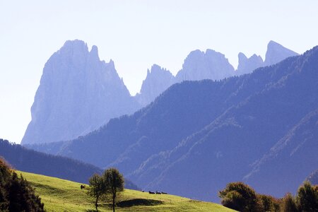 Landscape sassolungo mountain photo