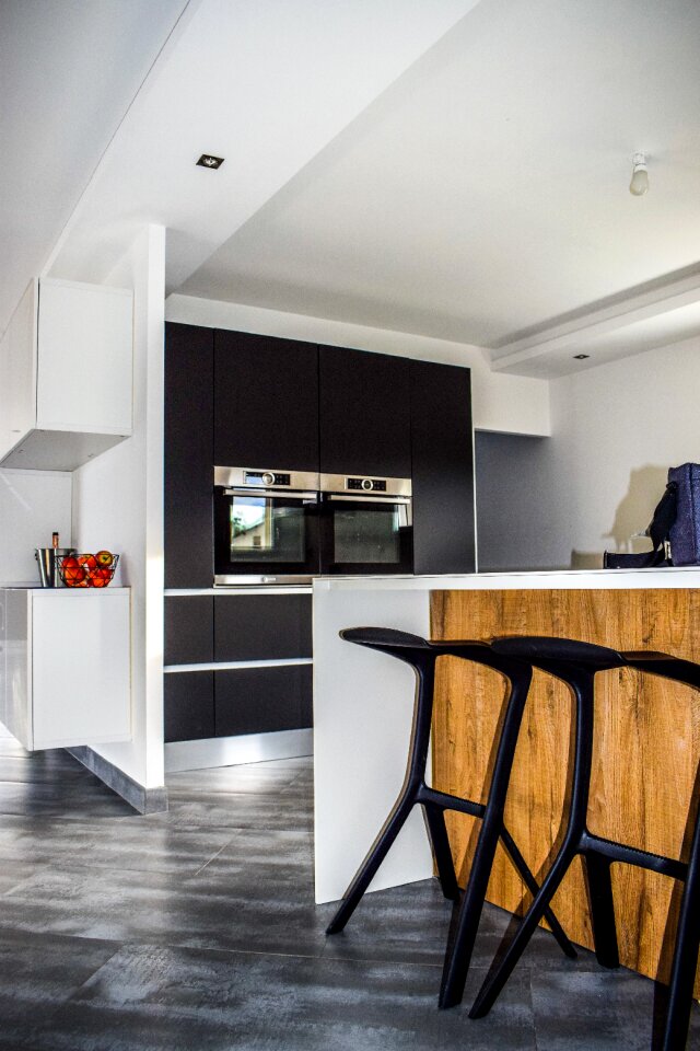 Industrial decoration modern open kitchen