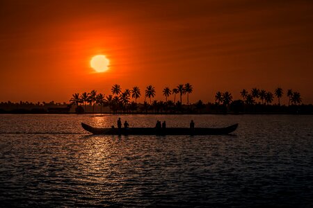 Boat fisherman fishing