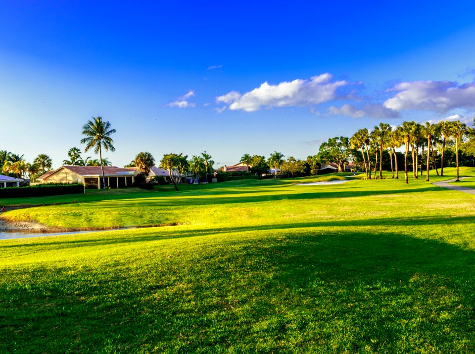 Golfing sunset hobby