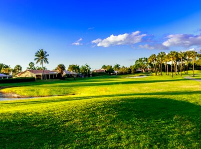 Golfing sunset hobby