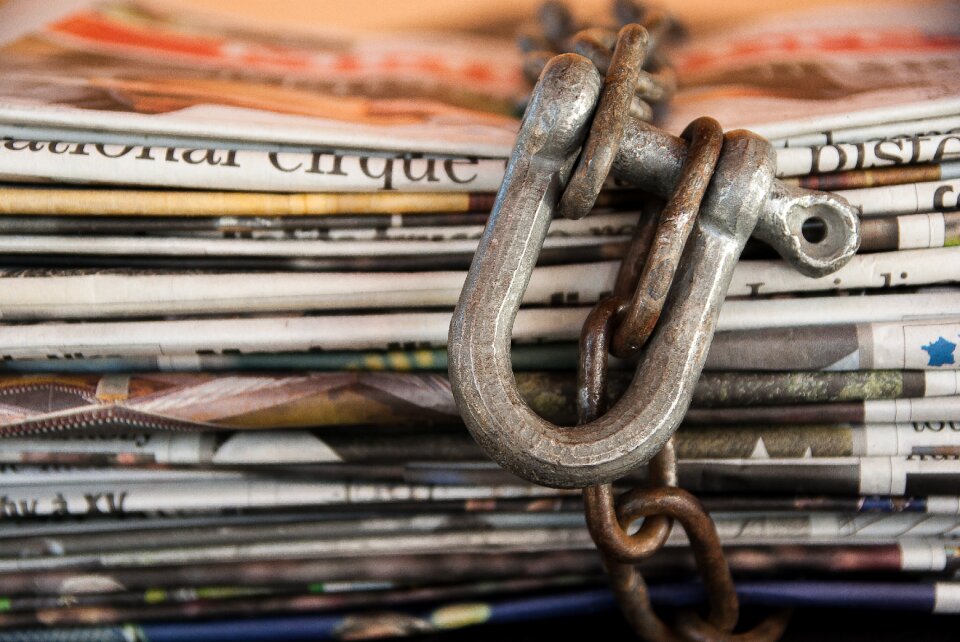 Magazine chained forbidden