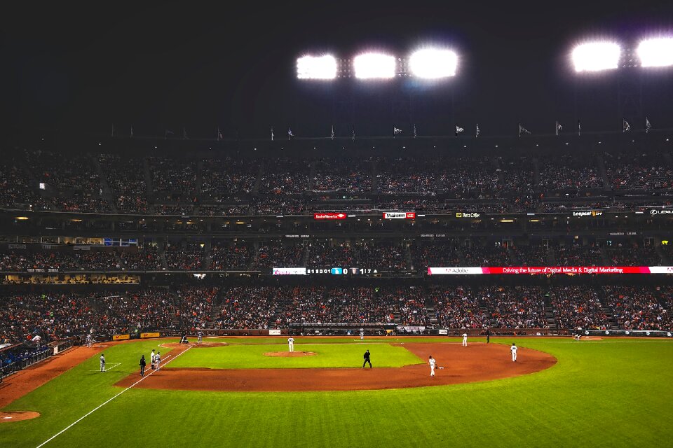 Baseball stadium field