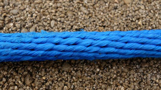 Plastic blue fibers