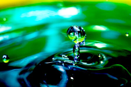 High speed drops of water abstract