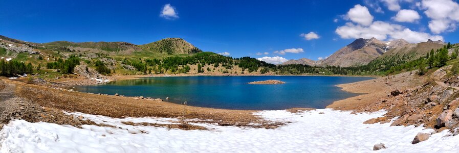 Alps of high provence mountain snow