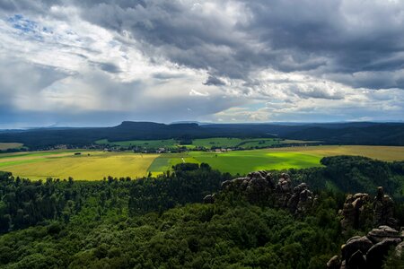 Clouds summer saxon switzerland photo