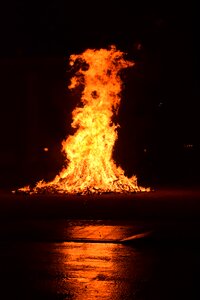 Firewood burned flames fireworks