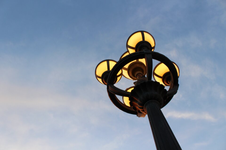 Lamp post blue email blue lamp photo