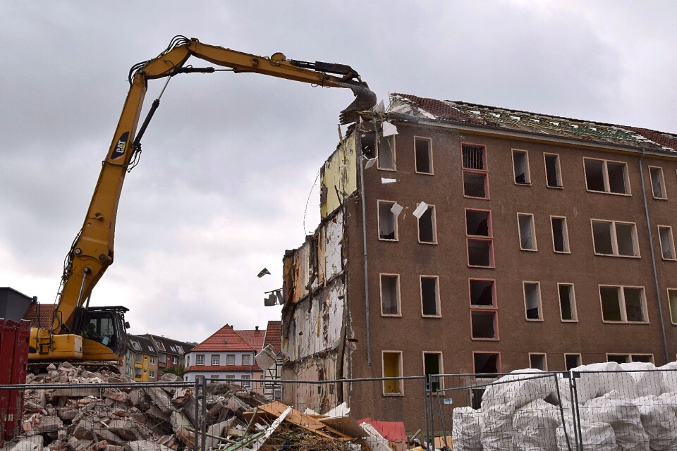 Building rubble demolition bleicherode