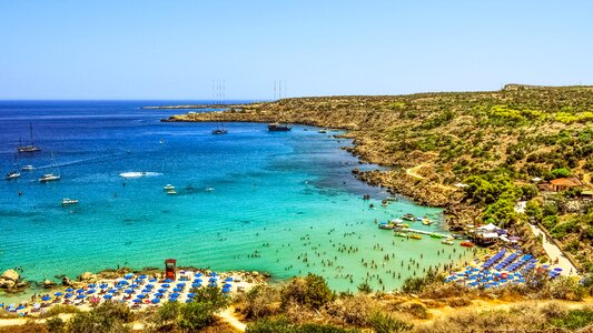 Beach landscape mediterranean photo