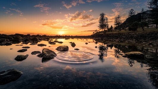 Reflection water sky photo