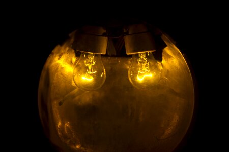 Yellow lamp black lamp