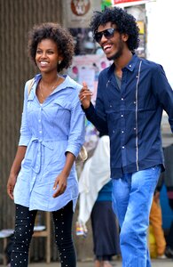 Smiling african american black