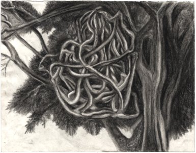 Dessin sur le motif d'une âme sentinelle lors de l'expo Mé… 