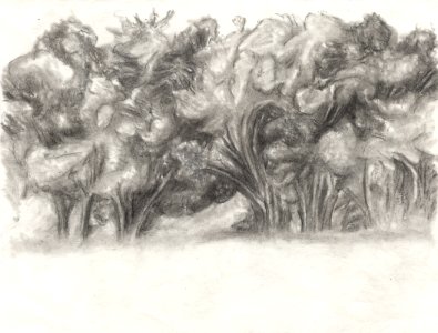 Dessin sur le motif du paysage vu du Moulin-musée de Calla… 