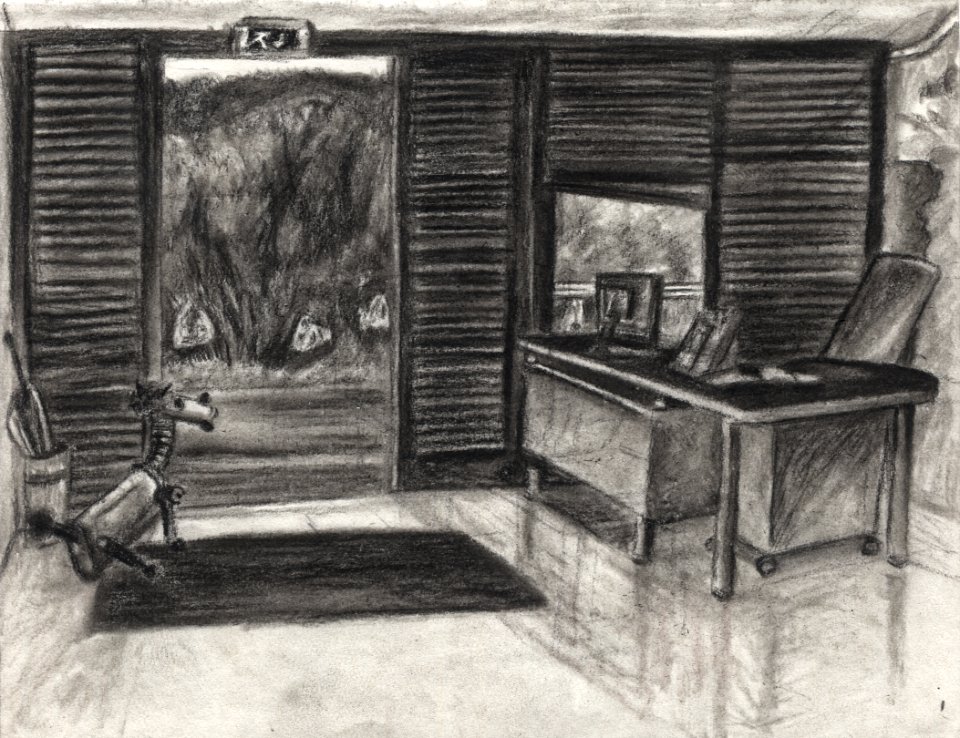 Dessin sur le motif de l'entrée de l'expo Mémoire vive a… 