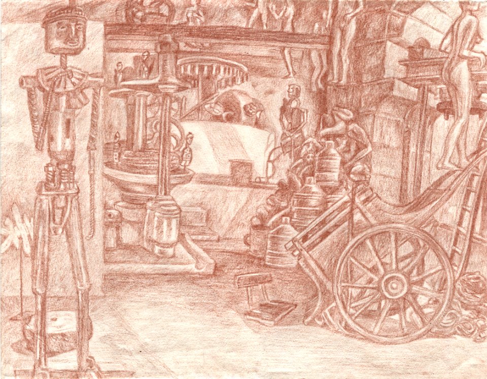 Dessin sur le motif de l'expo Mémoire vive 