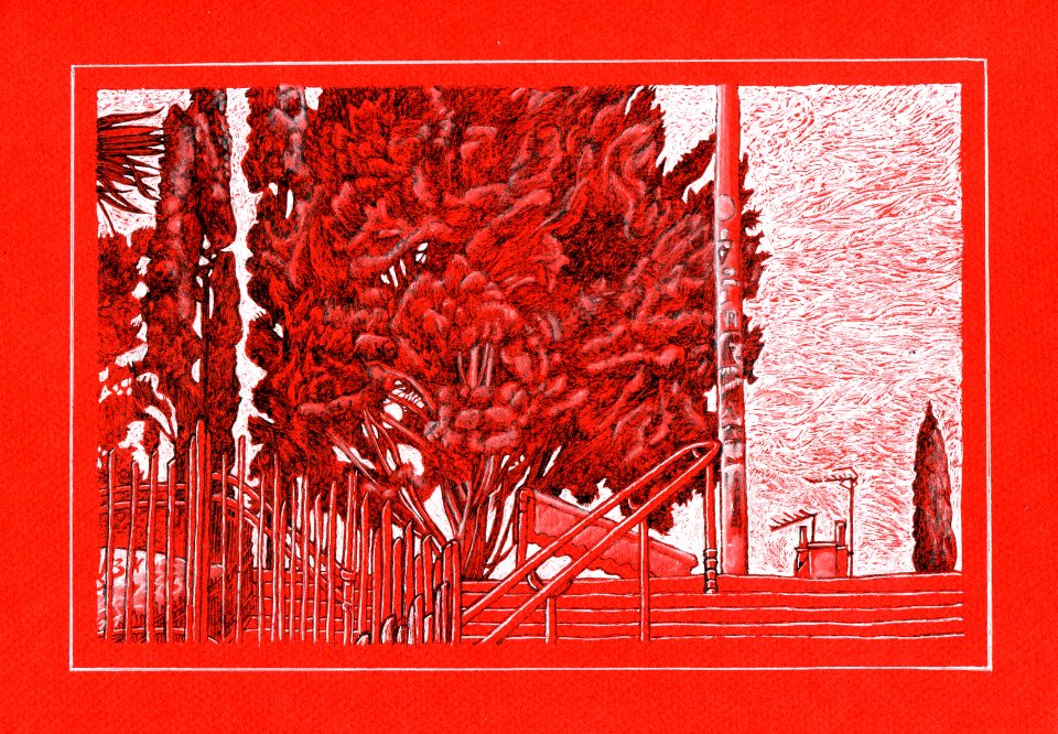 Croquis rue Estelle l'après-midi 