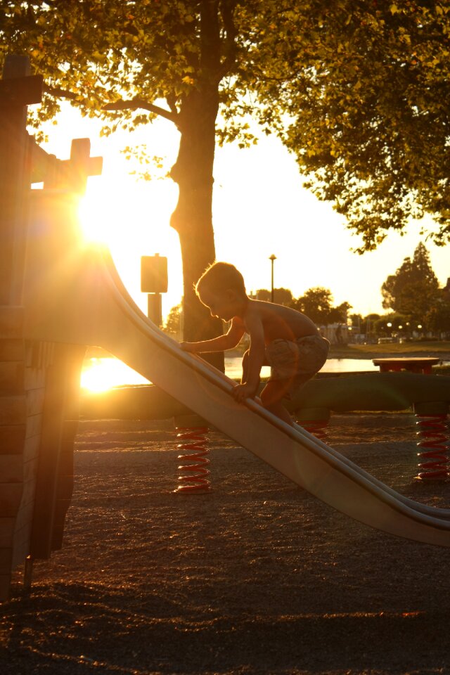 Lake constance playground abendstimmung