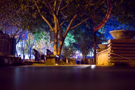 Lighting nature bench