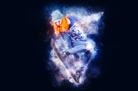 Cool longboard skate