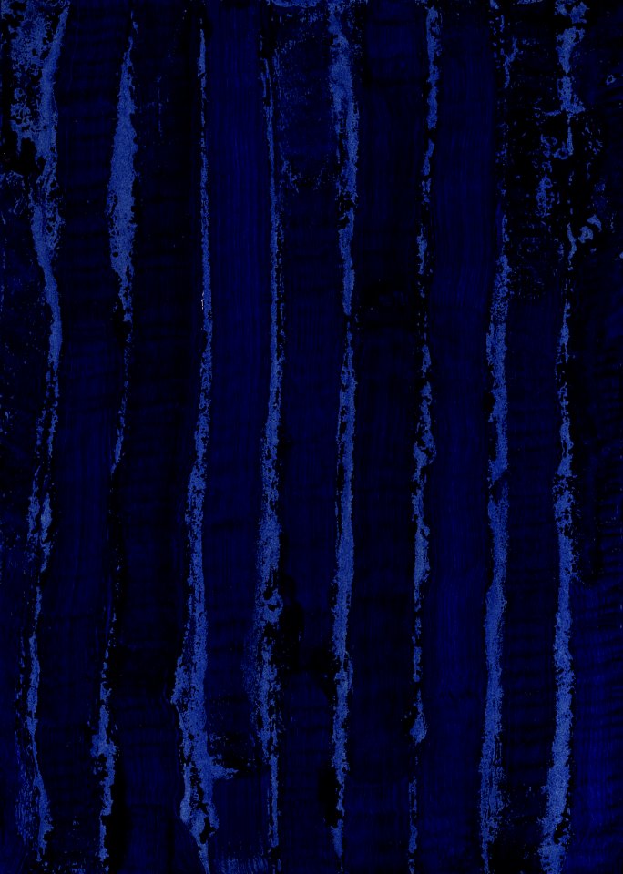 French : Huile sur papier, bleu outremer, 2006 / 2007 Mêm… 