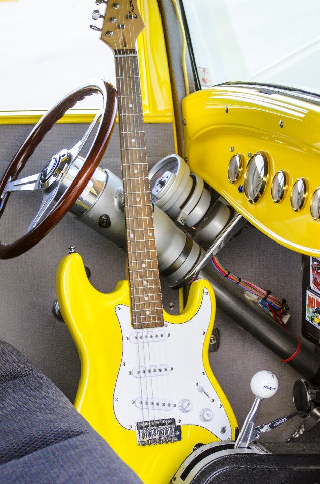 Guitar yellow guitar canary yellow