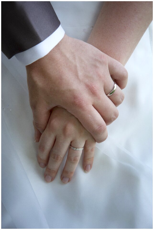Bride and groom in love tenderness