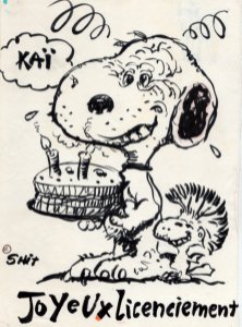1989, depuis 2 ans je dessinais -entre autres- des snoopy… 