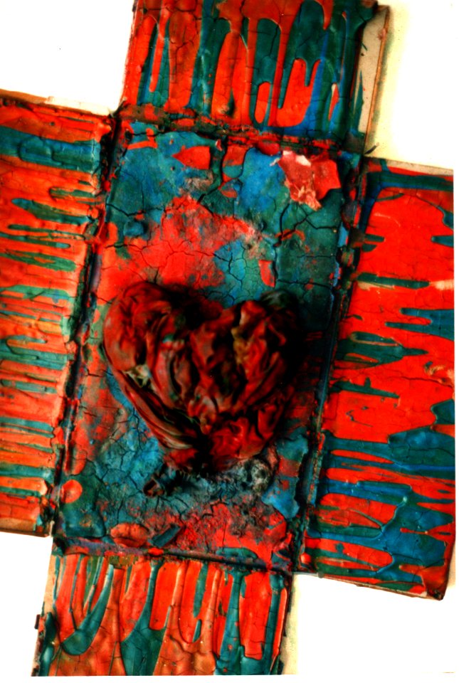boite à chaussure, chiffon et gouache, 1995 Exposé dans u… 