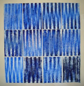 Huile bleu outremer sur papier, 2006 - 2007 