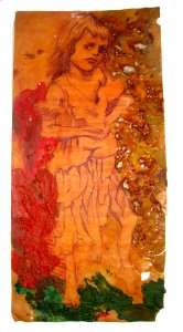 crayon à bille, pigments, huile et colle, 1992 View On Wh… 