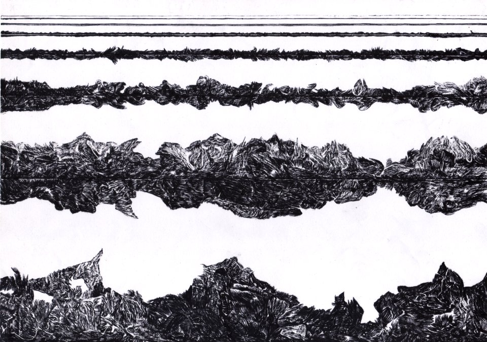 crayon à bille sur papier, 2004 