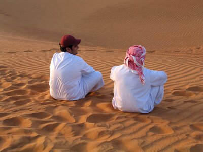 Arab dunes orange photo