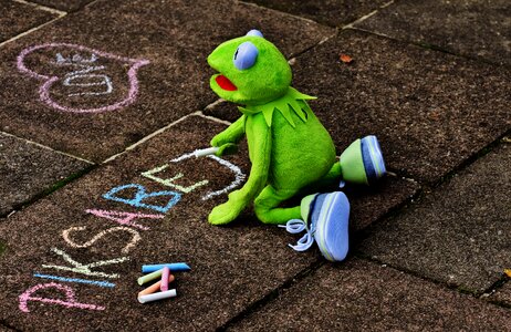 Frog chalk paint photo