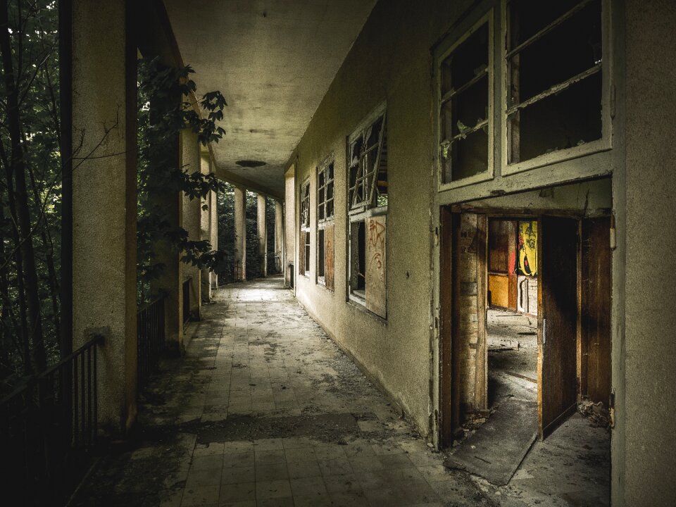 Abandoned dilapidated shabby