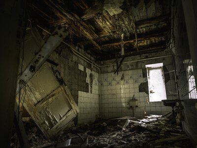 Abandoned dilapidated shabby photo