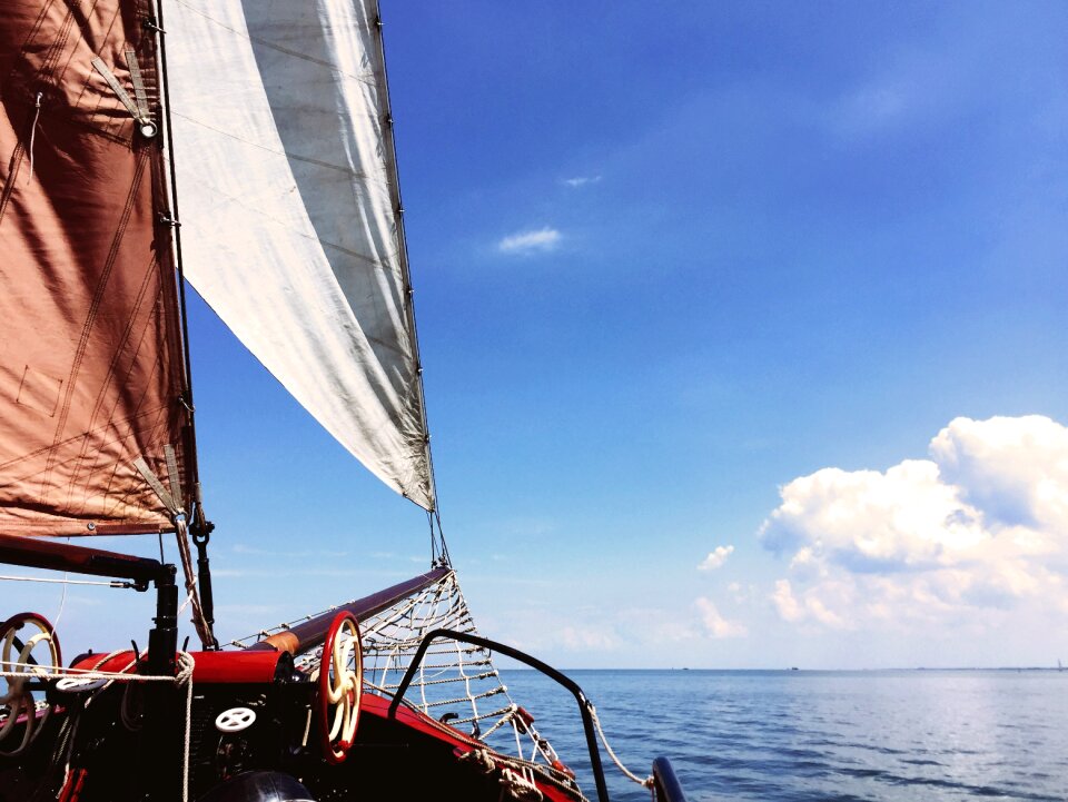 Sailing vessel sail masts