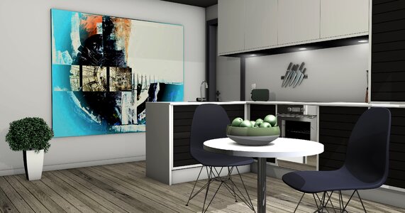 Living room apartment graphic photo