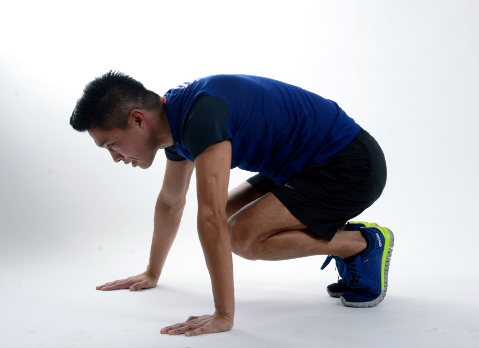 Pilates face man body man