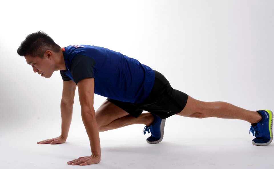 Pilates face man body man
