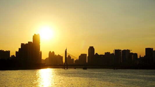 The urban landscape sunset urban