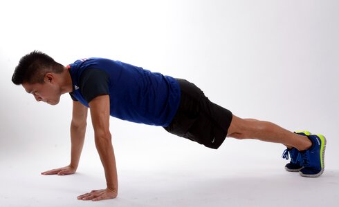 Pilates face man body man