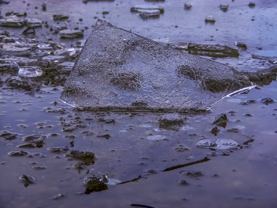 Winter frozen water